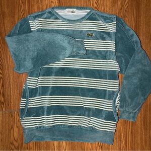Vintage 70’s Lacoste Chemise Velour Tennis Sweatshirt with Pockets